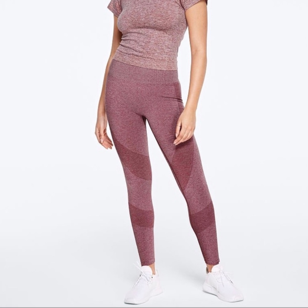 Set: PINK Seamless Leggings & Sherpa Popover